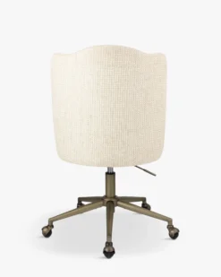 Chaise de bureau rotative, Tweed beige miami & laiton brossé Aero