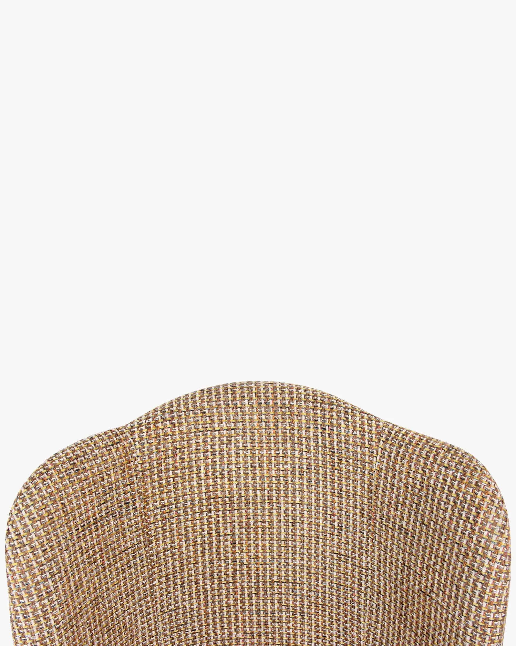 Chaise de bureau rotative, Tweed jaune miami & métal laiton Aero