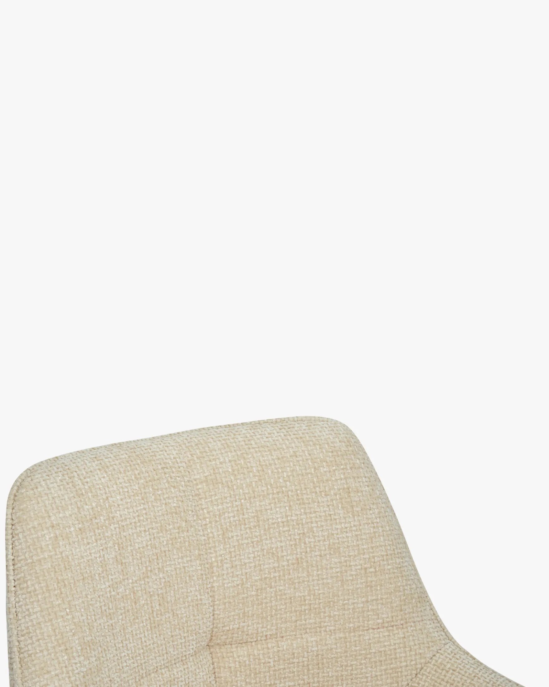Chaise de bureau rotative, Tweed sable & métal doré, 60x86 Kingscross