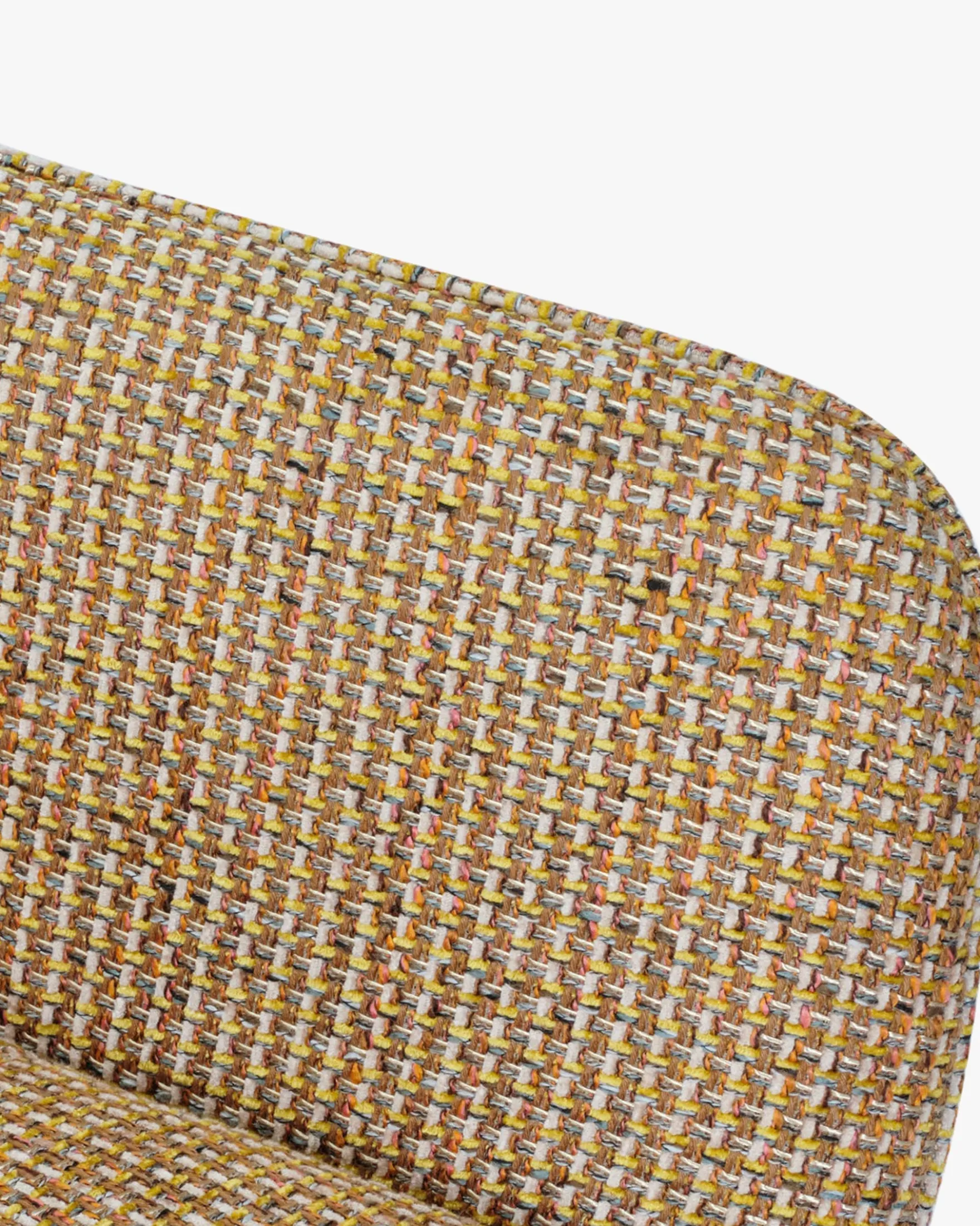 Chaise de bureau rotative, Tweed jaune miami & métal doré, 60x86 Kingscross