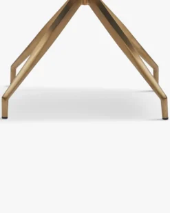 Chaise de bureau rotative, Tweed jaune miami & métal doré Luthor