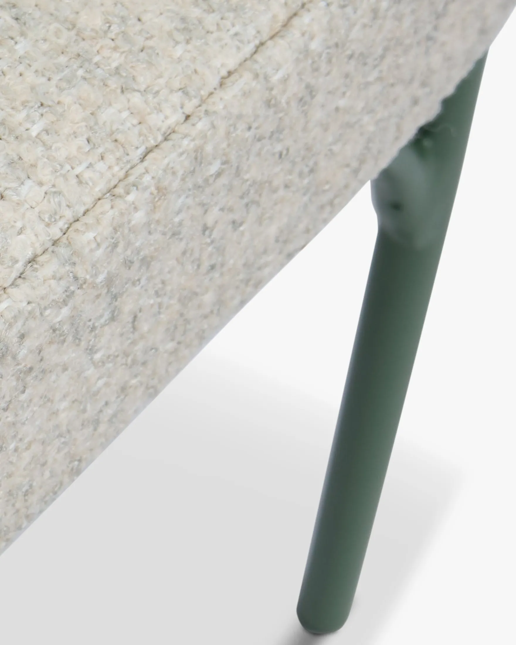 Chaise de jardin, Beige bouclé & métal vert eucalyptus Bonifacio