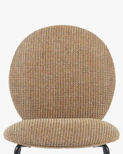 Chaise empilable, Tweed jaune miami & métal noir Blaze