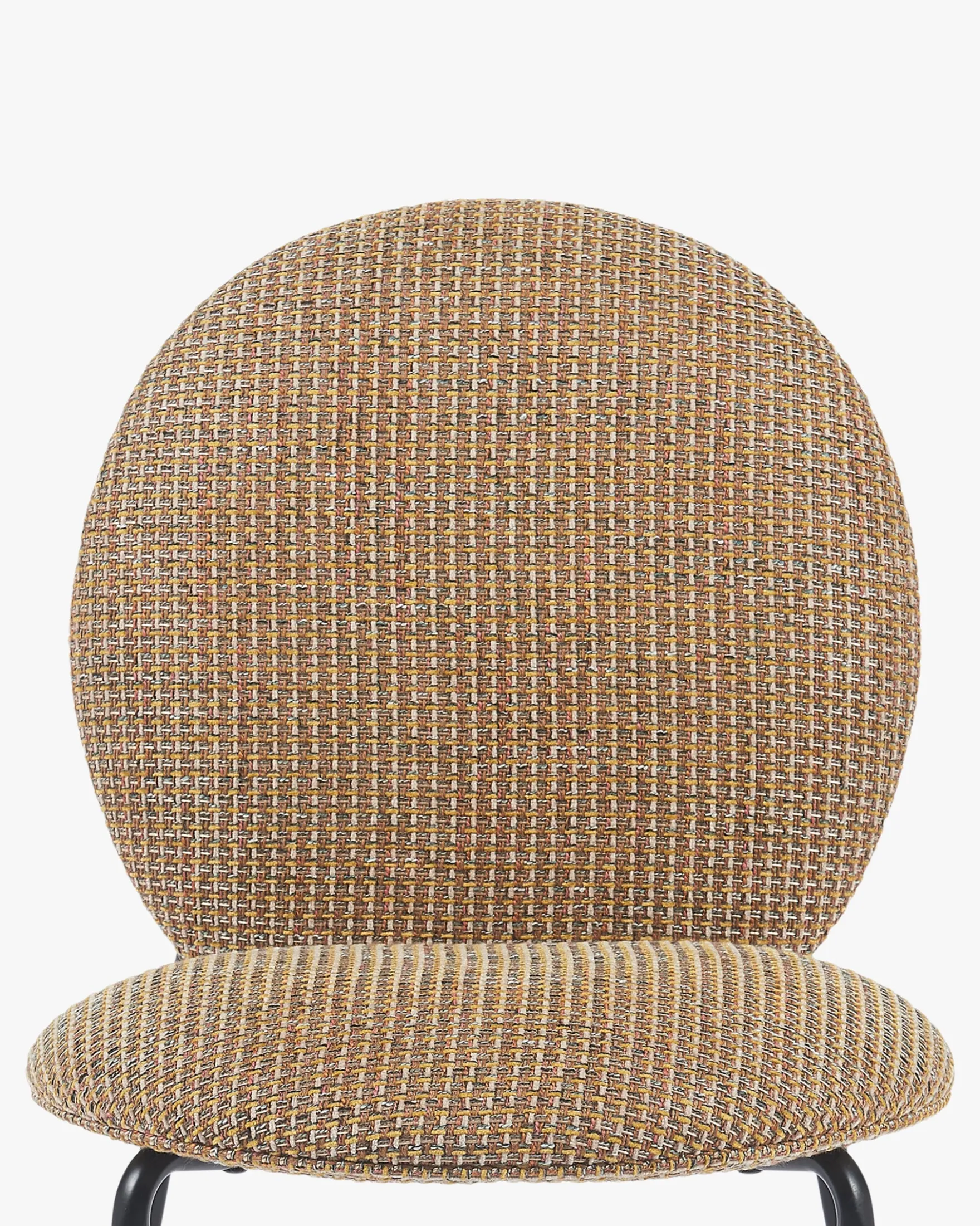 Chaise empilable, Tweed jaune miami & métal noir Blaze
