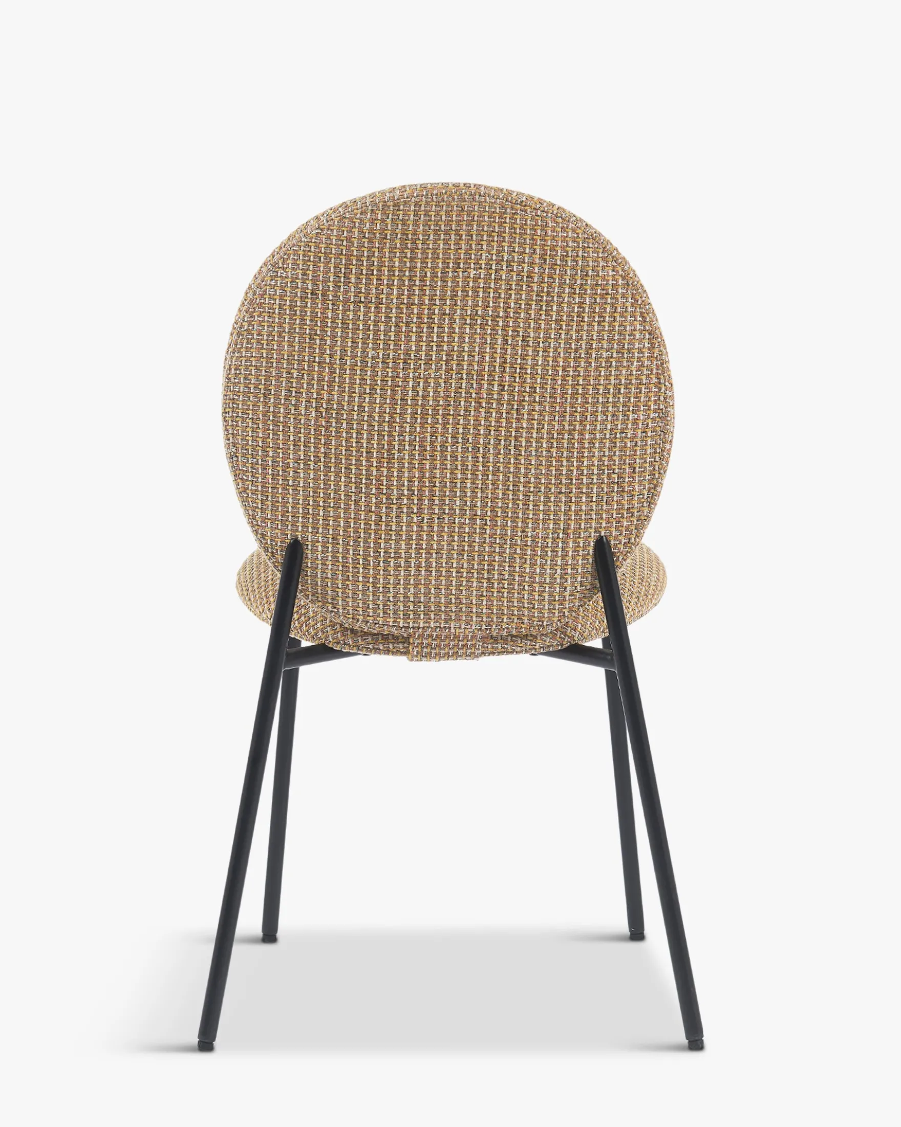 Chaise empilable, Tweed jaune miami & métal noir Blaze