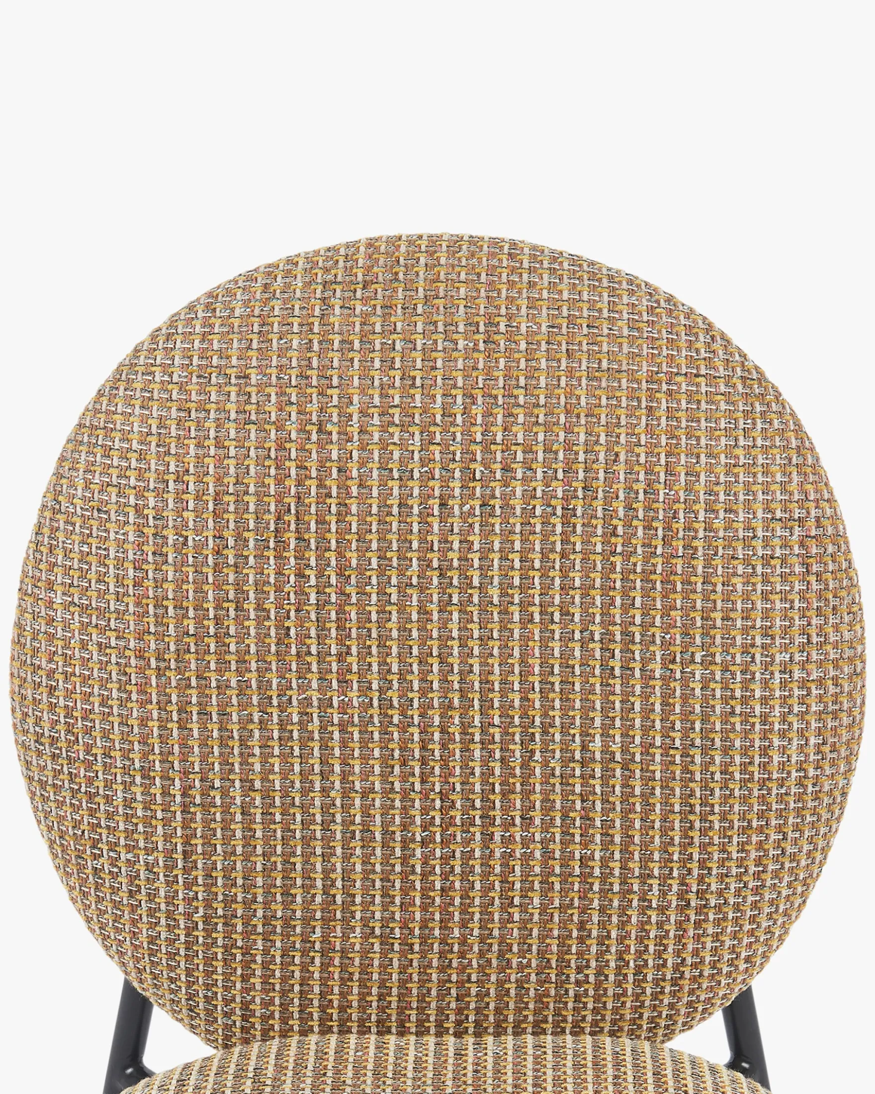 Chaise empilable, Tweed jaune miami & métal noir Blaze