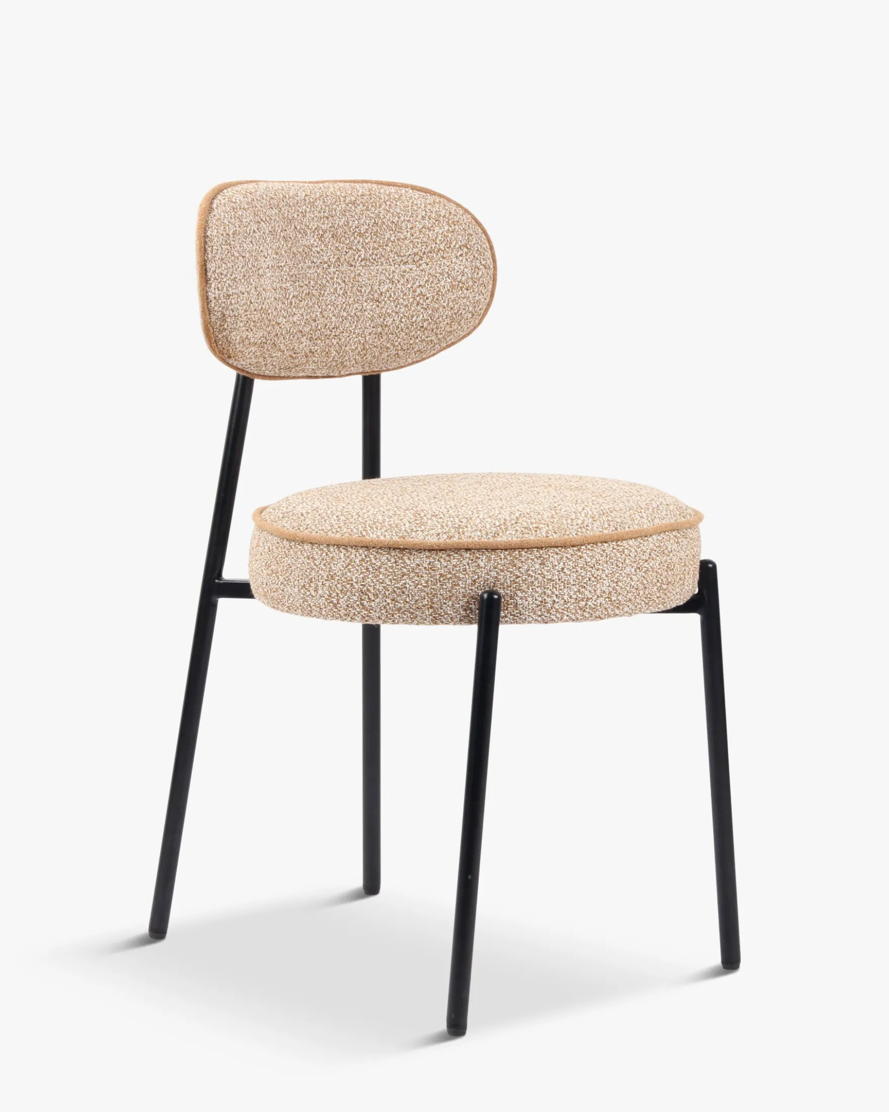 Chaise, Jaune moucheté & fer noir Milo