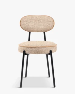 Chaise, Jaune moucheté & fer noir Milo