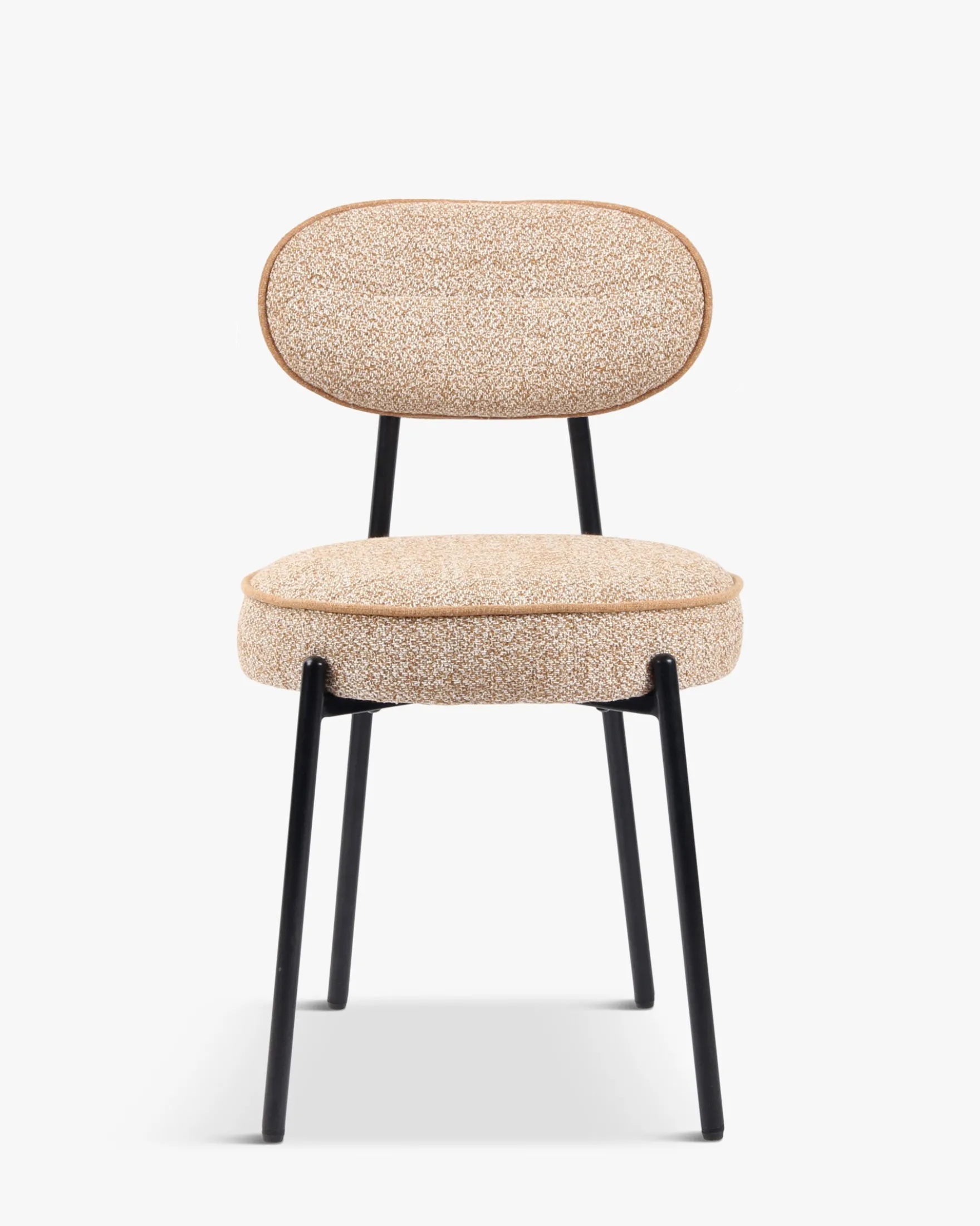Chaise, Jaune moucheté & fer noir Milo