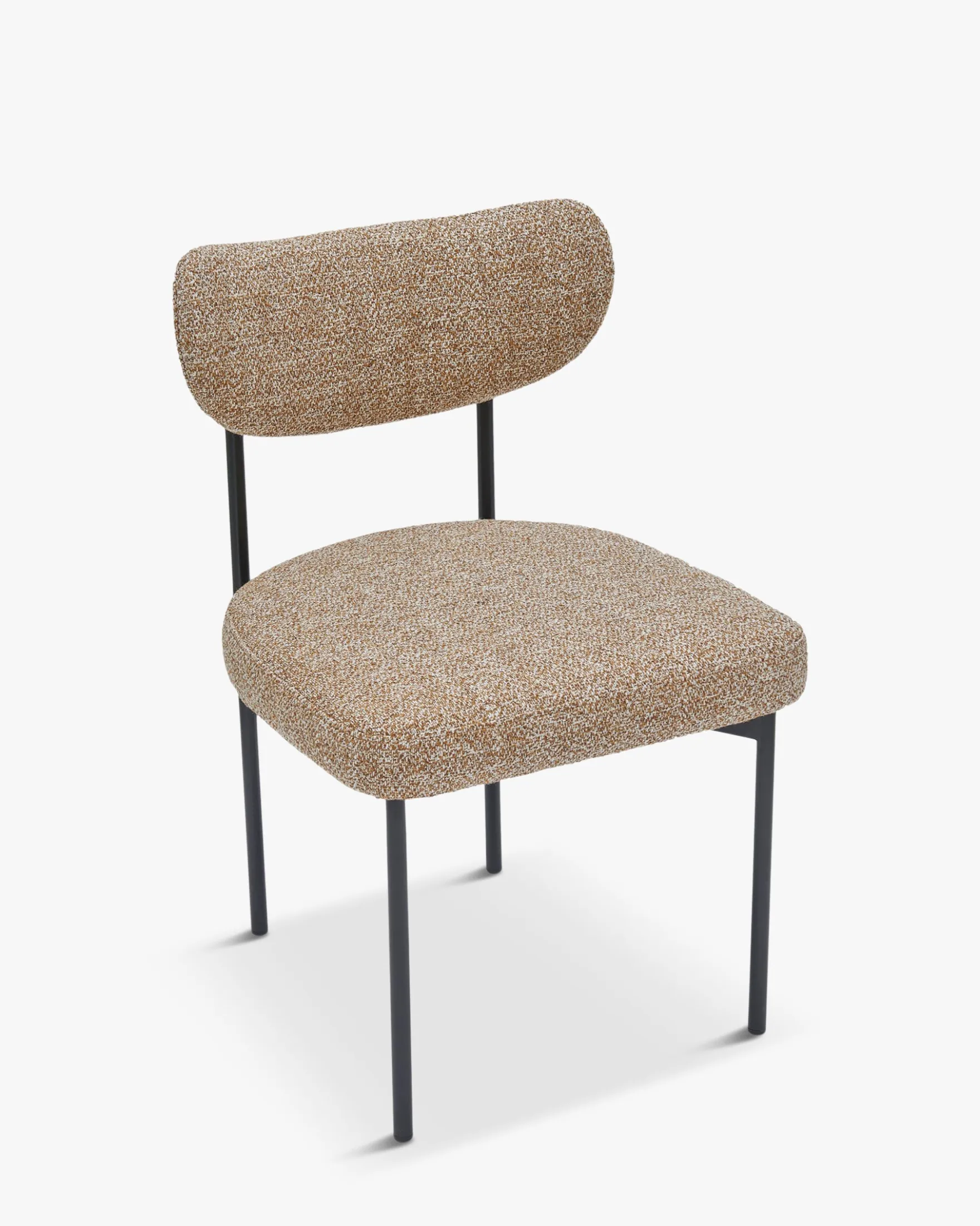 Chaise, Jaune moucheté & métal noir Jasper