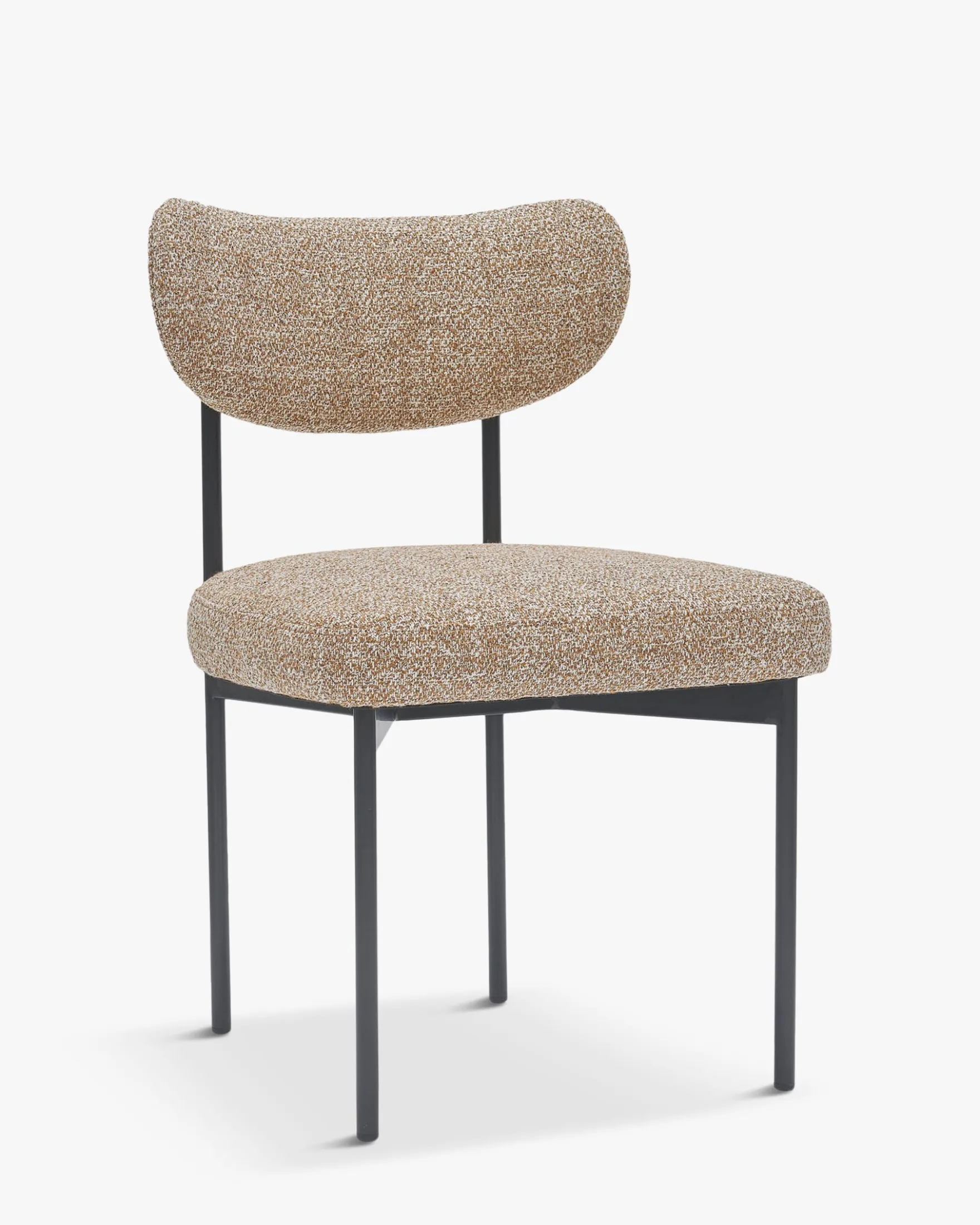 Chaise, Jaune moucheté & métal noir Jasper