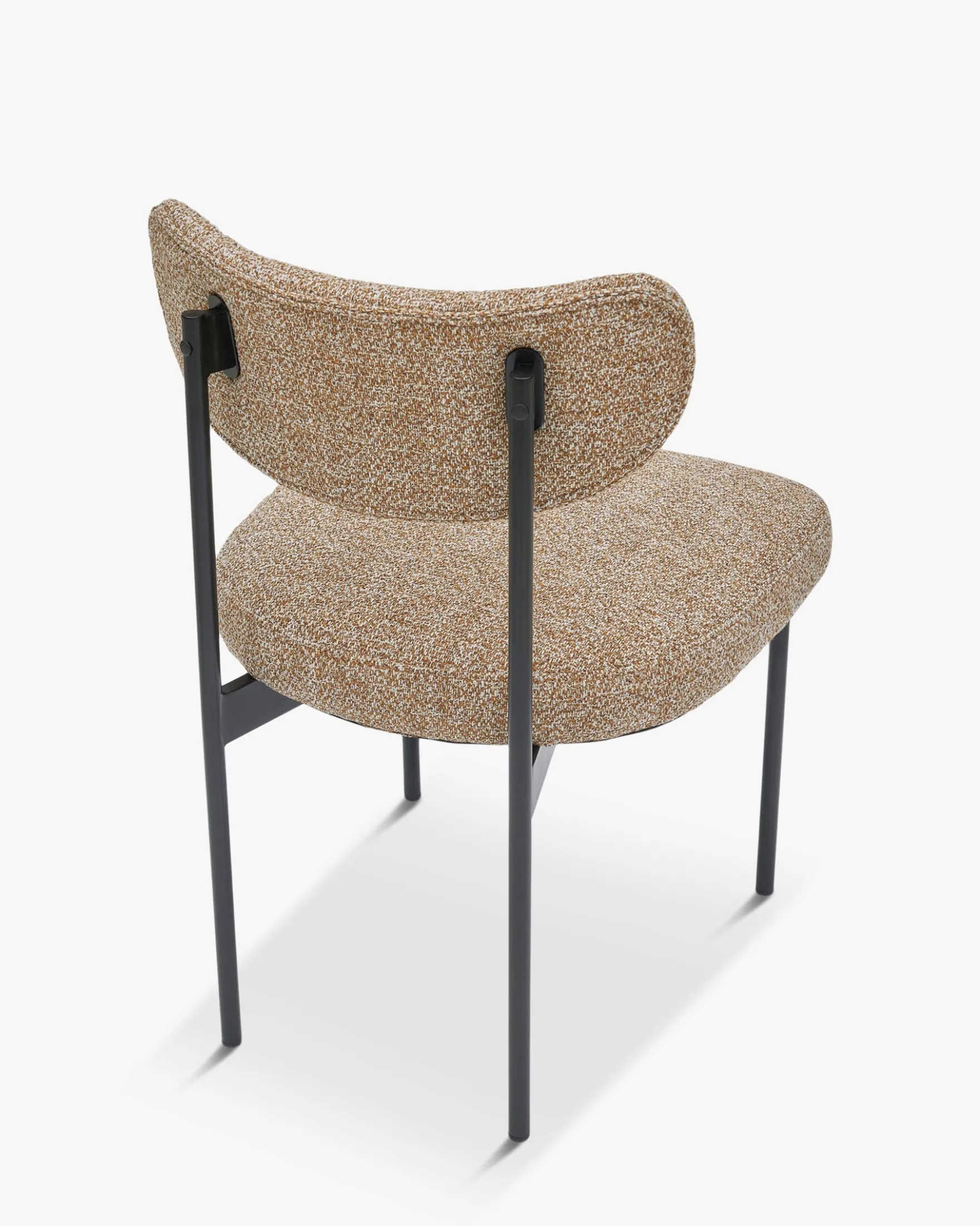 Chaise, Jaune moucheté & métal noir Jasper
