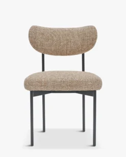 Chaise, Jaune moucheté & métal noir Jasper