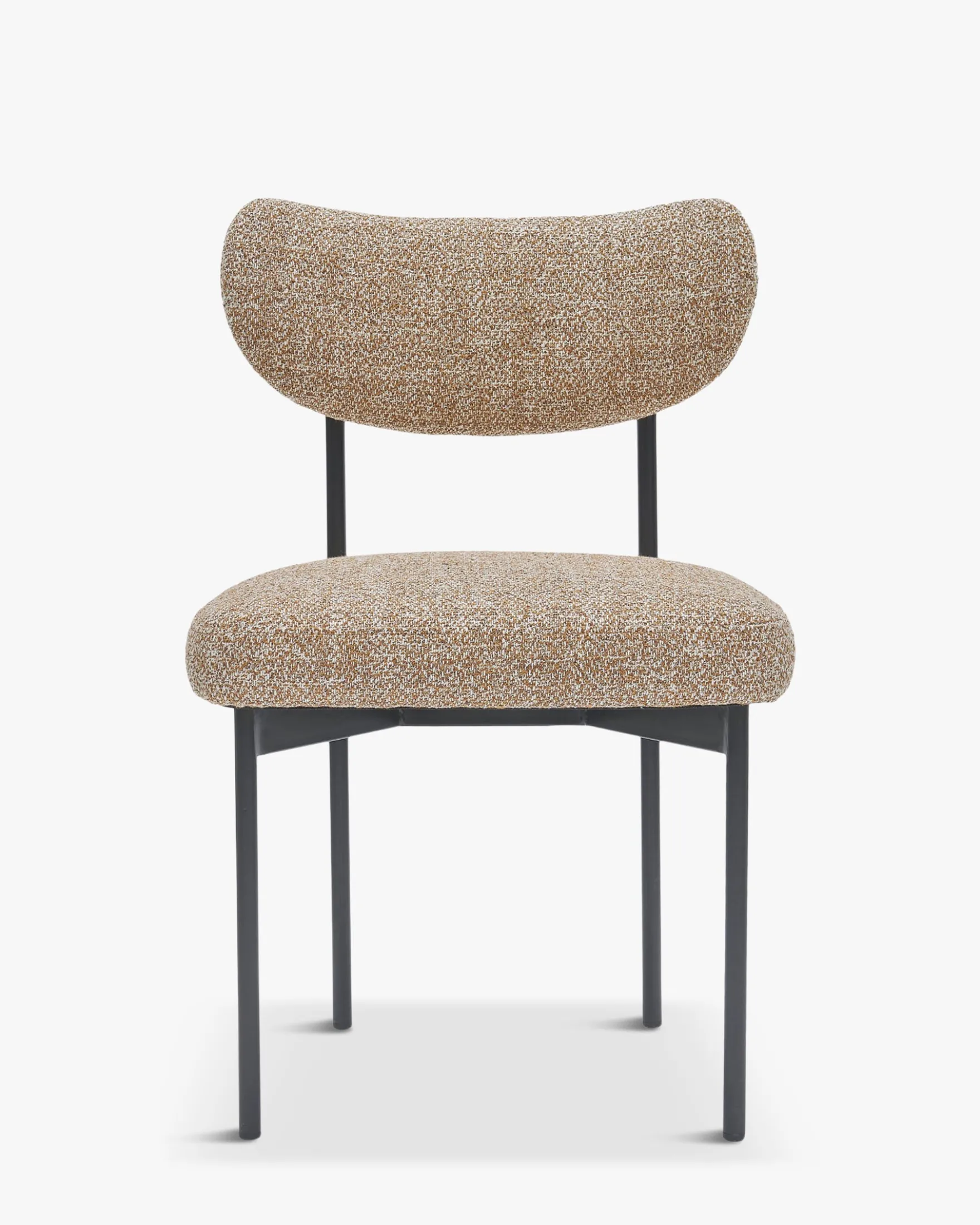 Chaise, Jaune moucheté & métal noir Jasper