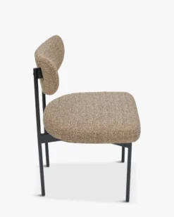Chaise, Jaune moucheté & métal noir Jasper