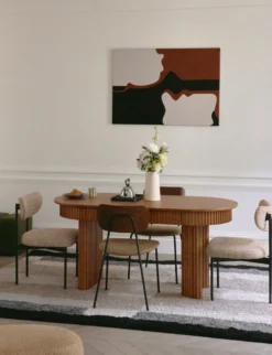 Chaise, Jaune moucheté & métal noir Jasper
