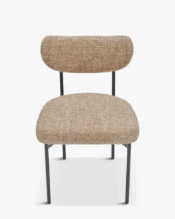 Chaise, Jaune moucheté & métal noir Jasper