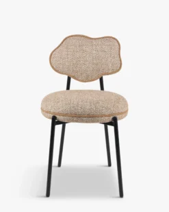 Chaise, Jaune moucheté & métal noir Arty