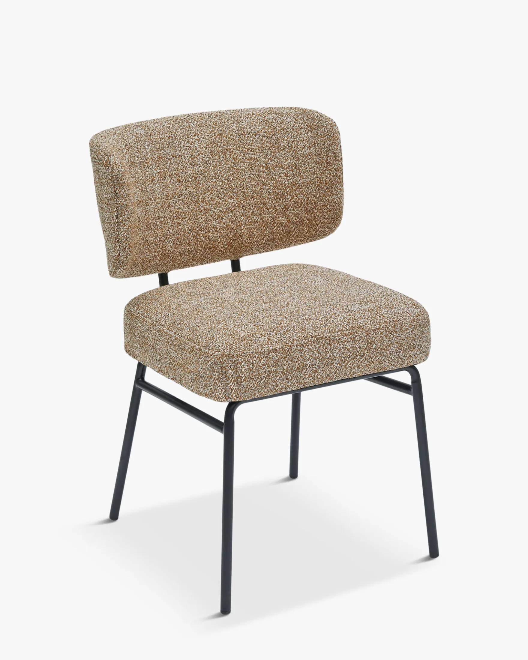Chaise, Jaune moucheté & métal noir Abby