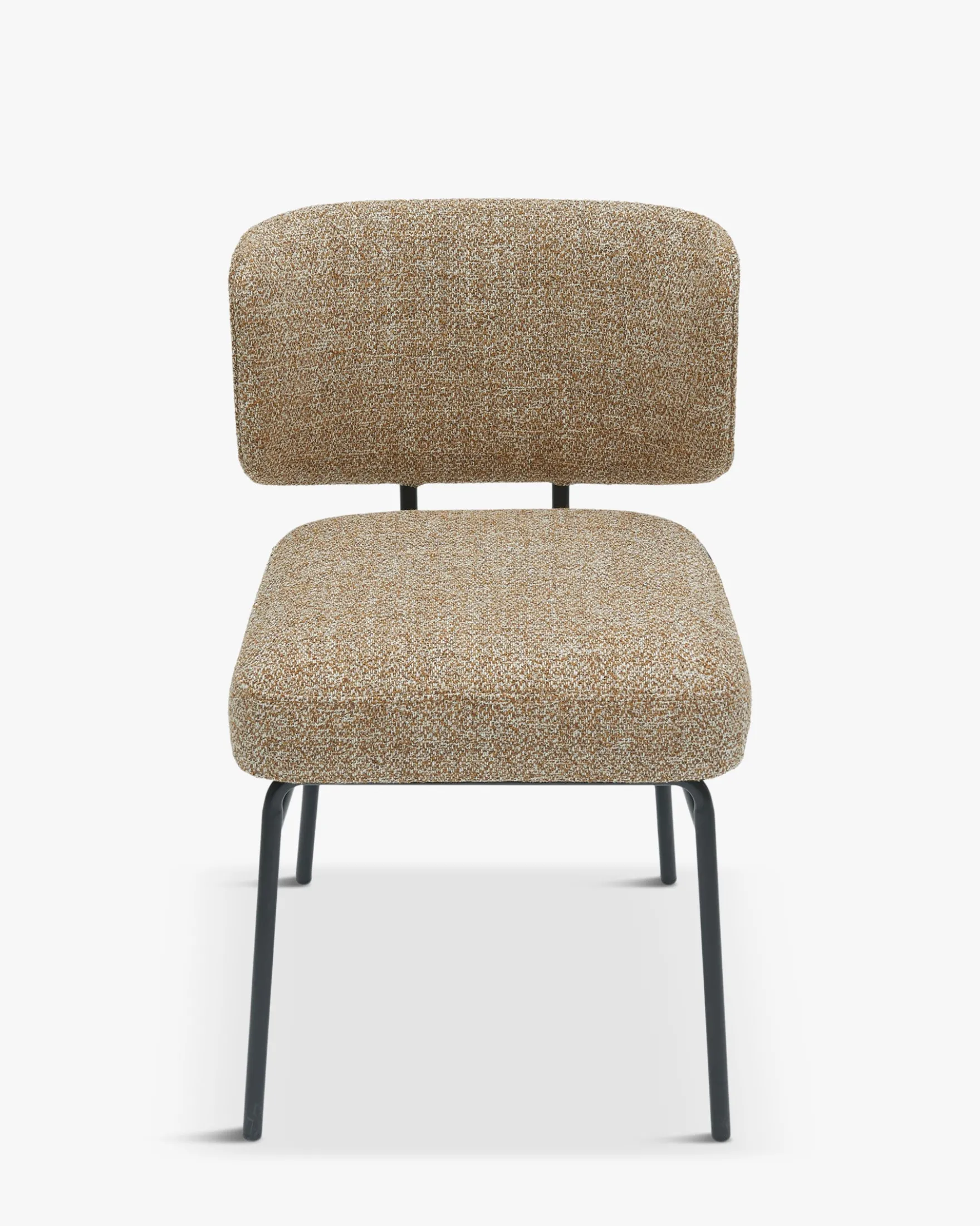 Chaise, Jaune moucheté & métal noir Abby
