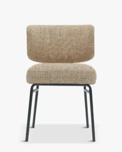 Chaise, Jaune moucheté & métal noir Abby