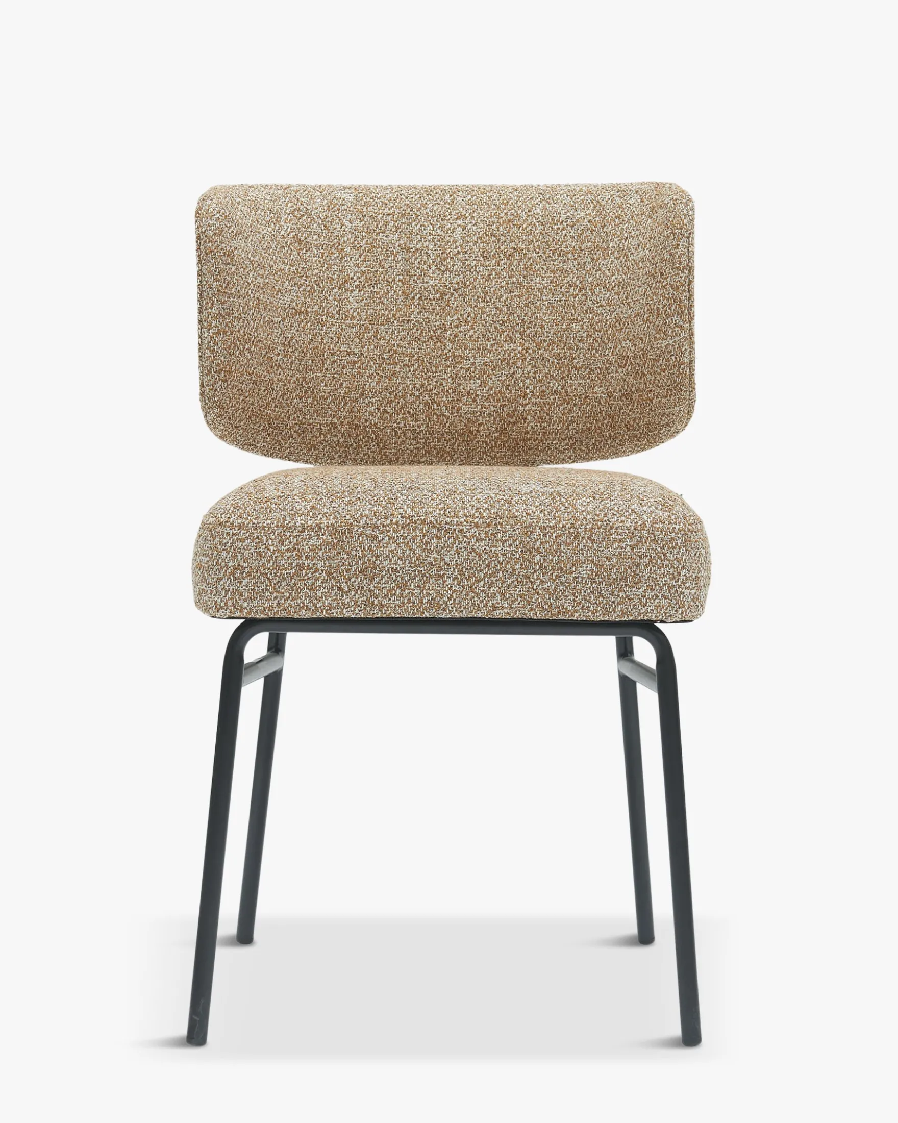 Chaise, Jaune moucheté & métal noir Abby