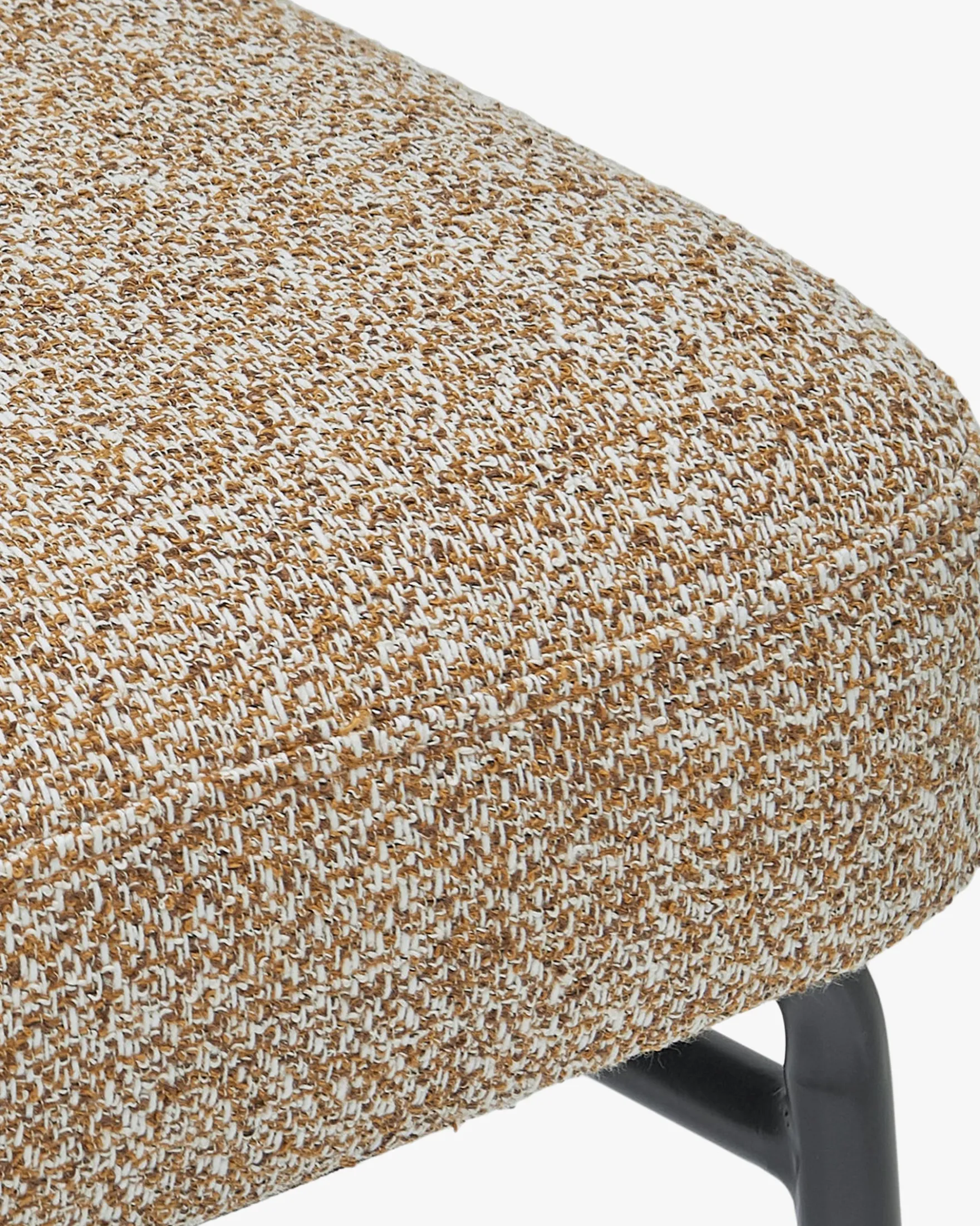 Chaise, Jaune moucheté & métal noir Abby
