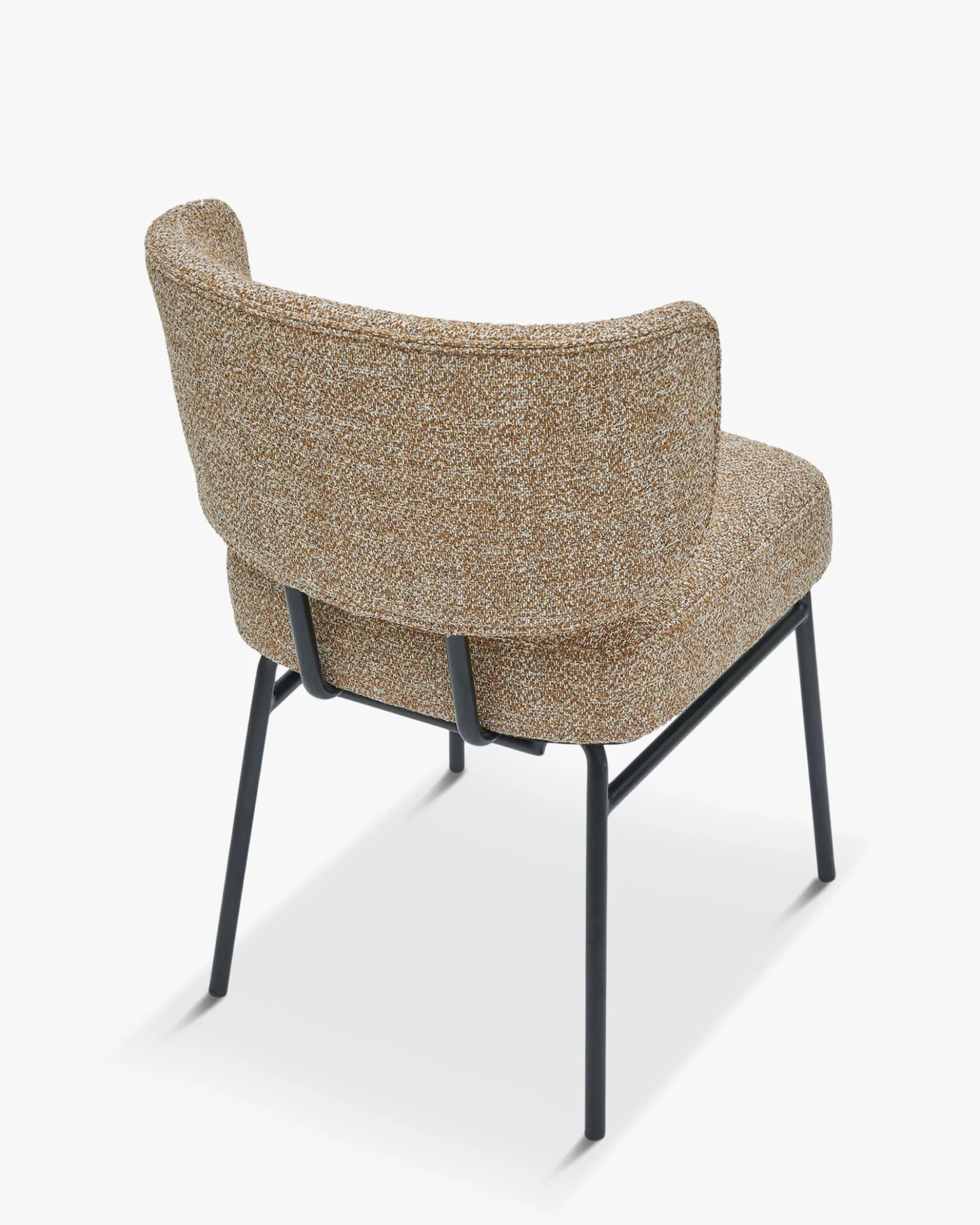 Chaise, Jaune moucheté & métal noir Abby
