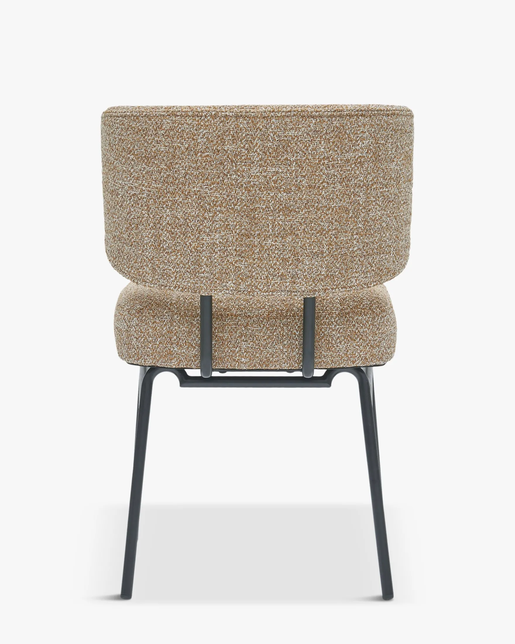 Chaise, Jaune moucheté & métal noir Abby