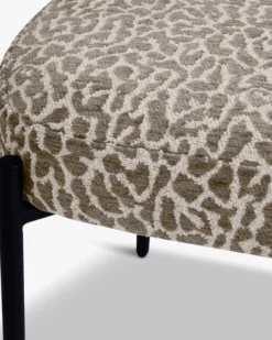 Chaise, Léopard marron & métal noir Mogan
