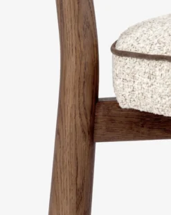 Chaise, Tweed écru meringue & Frêne massif Anna