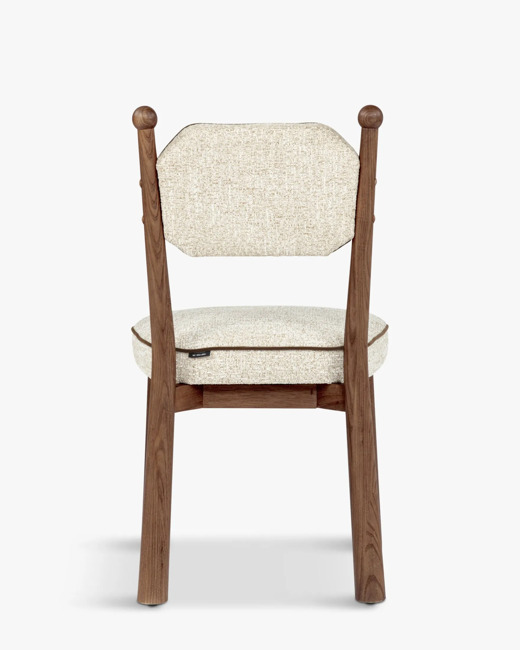 Chaise, Tweed écru meringue & Frêne massif Anna