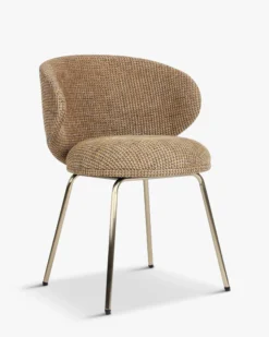 Chaise, Tweed jaune miami & laiton Savio