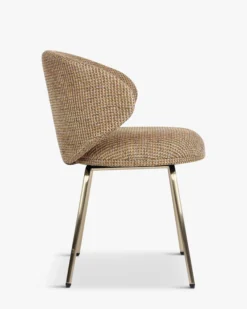 Chaise, Tweed jaune miami & laiton Savio