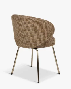 Chaise, Tweed jaune miami & laiton Savio