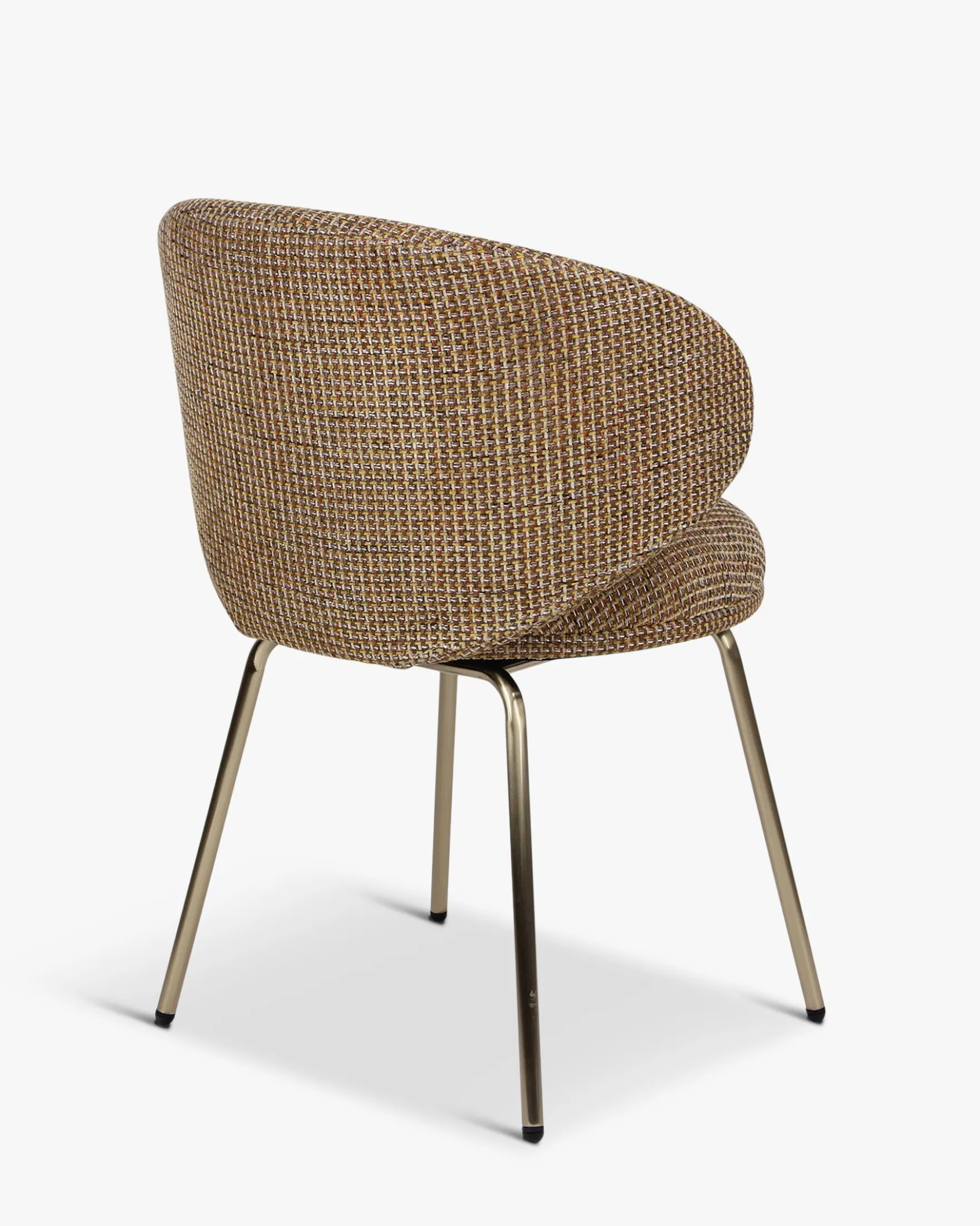 Chaise, Tweed jaune miami & laiton Savio