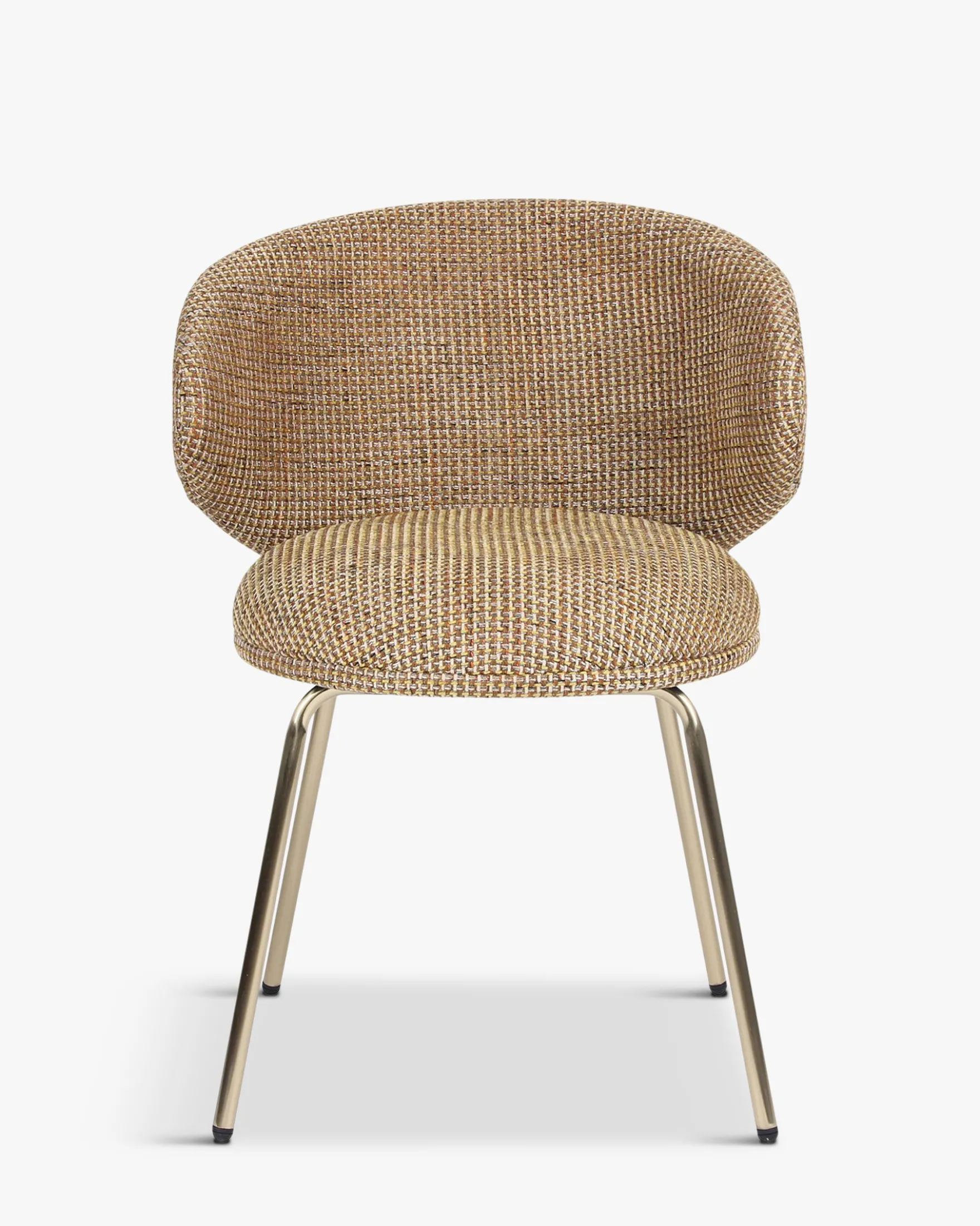 Chaise, Tweed jaune miami & laiton Savio