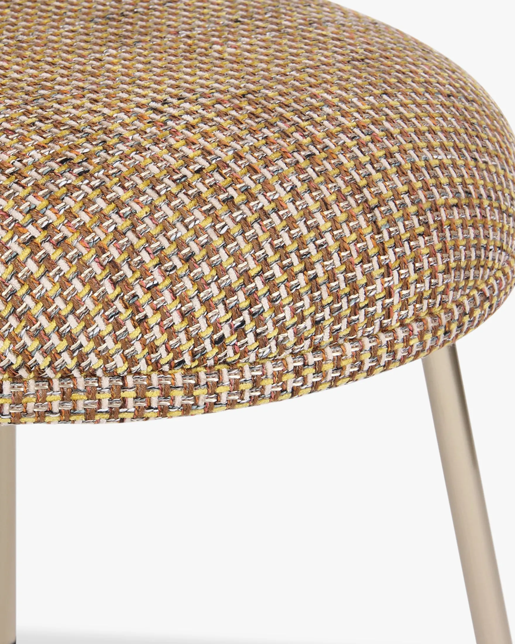Chaise, Tweed jaune miami & laiton Savio