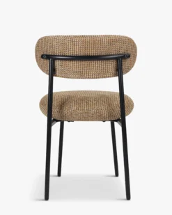 Chaise, Tweed jaune miami & metal noir Maia