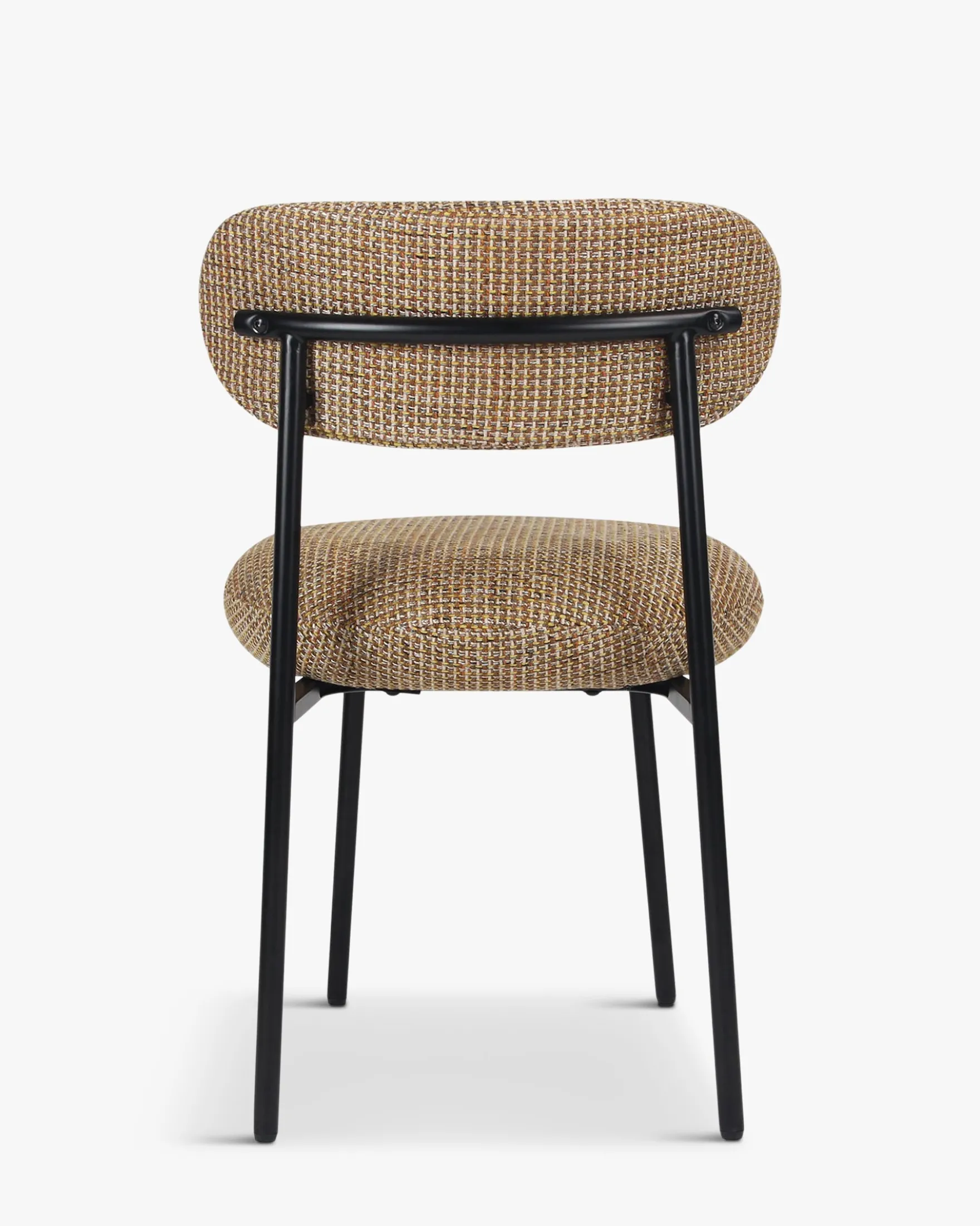 Chaise, Tweed jaune miami & metal noir Maia