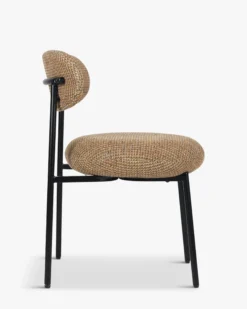 Chaise, Tweed jaune miami & metal noir Maia