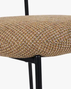 Chaise, Tweed jaune miami & metal noir Maia