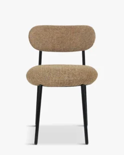 Chaise, Tweed jaune miami & metal noir Maia