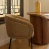 Chaise, Tweed jaune miami & metal noir Volta