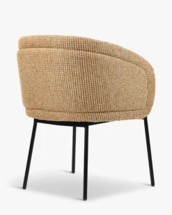 Chaise, Tweed jaune miami & metal noir Volta