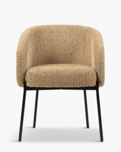 Chaise, Tweed jaune miami & metal noir Volta