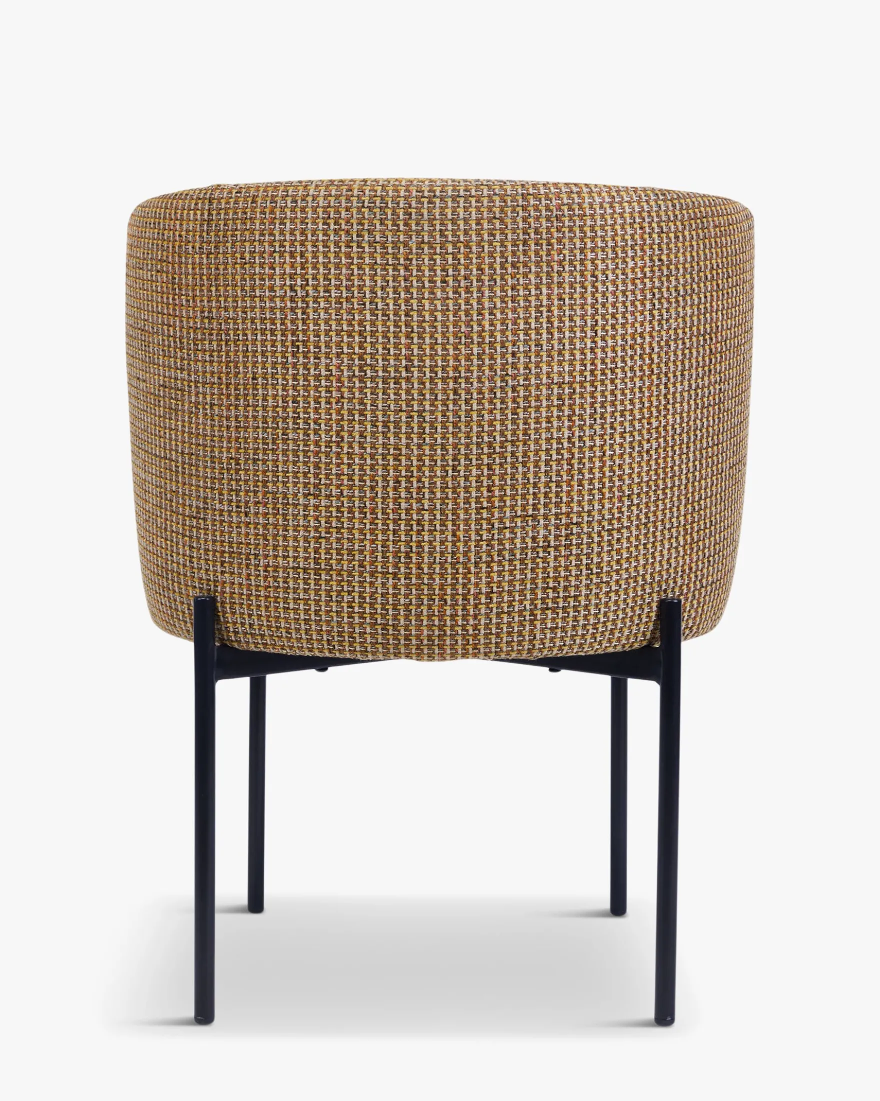Chaise, Tweed jaune miami & metal noir Ray
