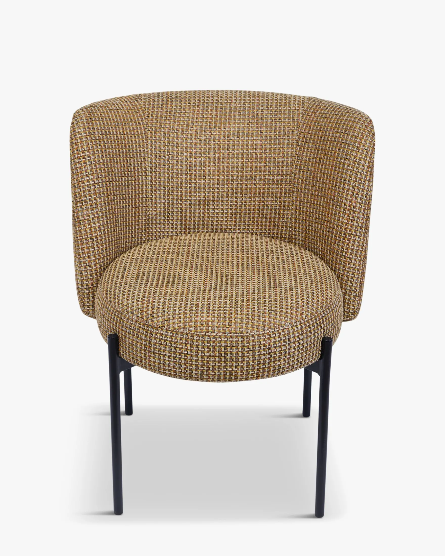 Chaise, Tweed jaune miami & metal noir Ray