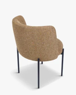 Chaise, Tweed jaune miami & metal noir Ray
