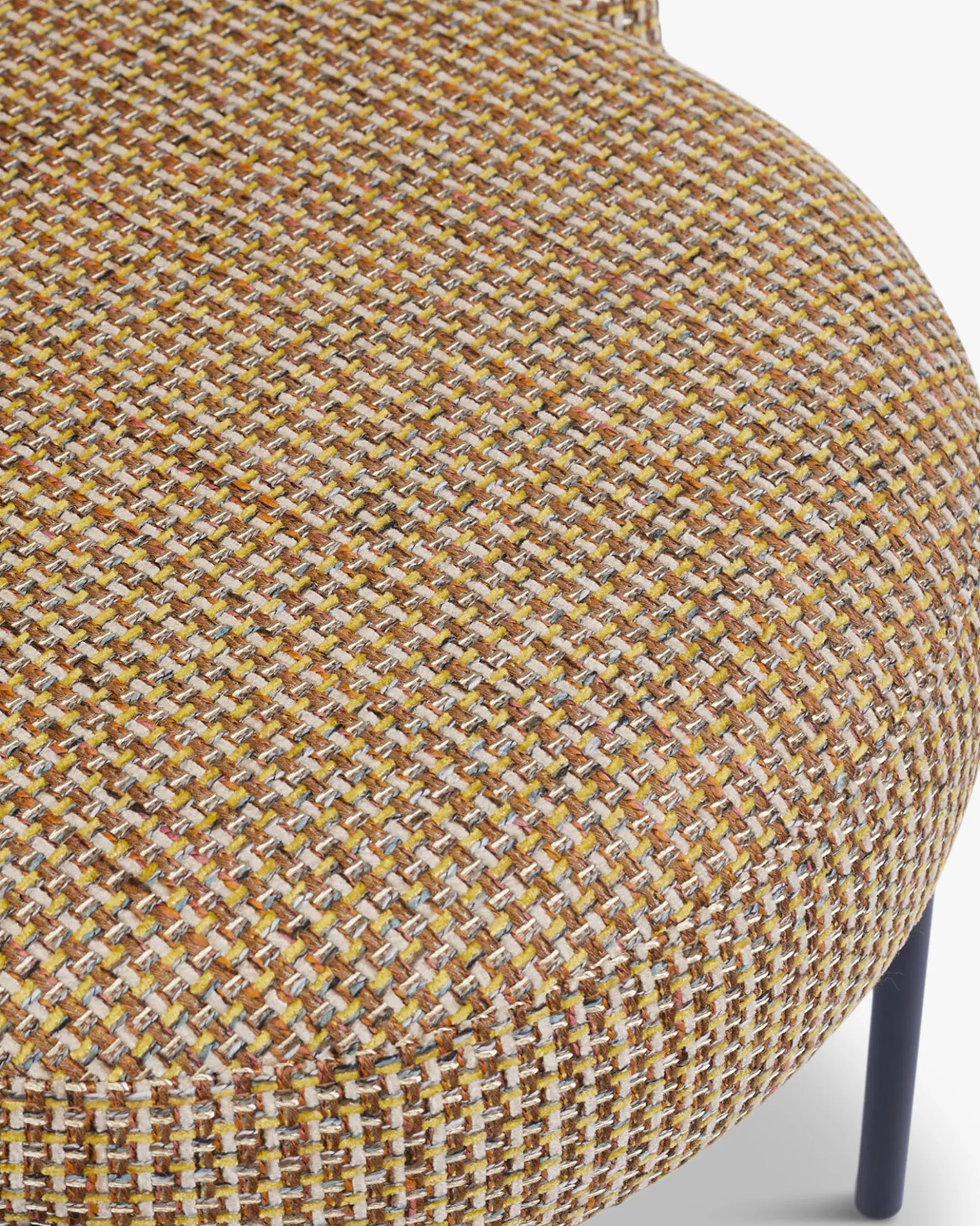 Chaise, Tweed jaune miami & metal noir Ray